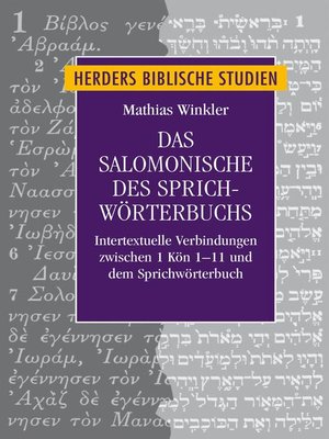 cover image of Das Salomonische des Sprichwörterbuchs